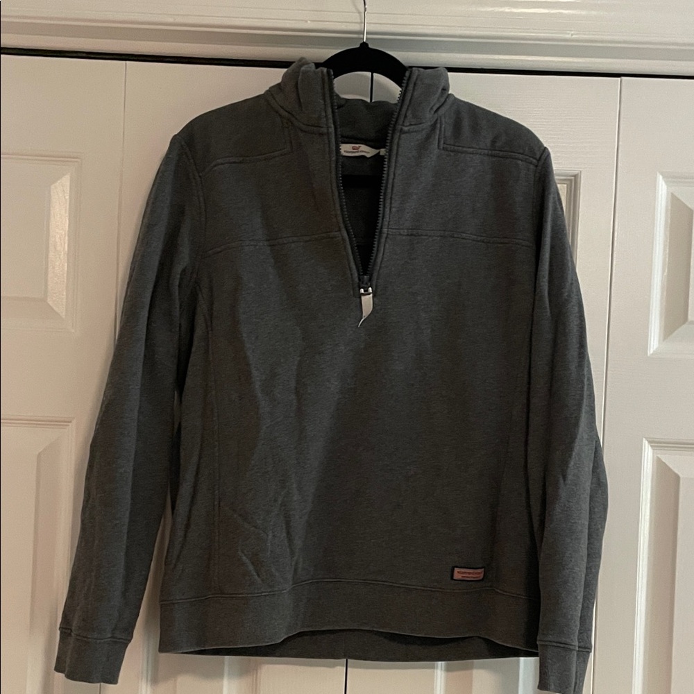 Vineyard Vines Charcoal Quarter-Zip Sweatshirt